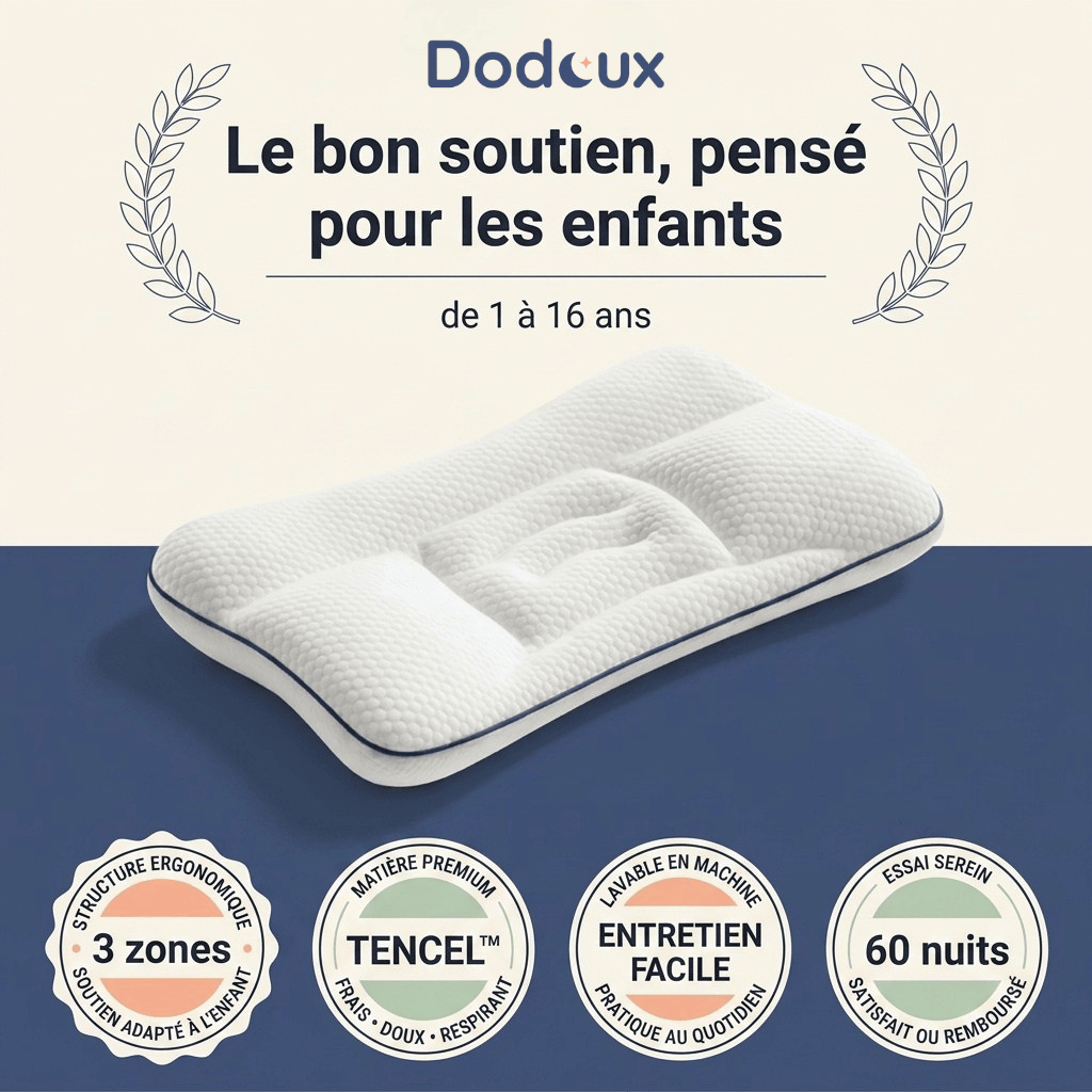 L'Oreiller Dodoux - oreiller ergonomique enfant