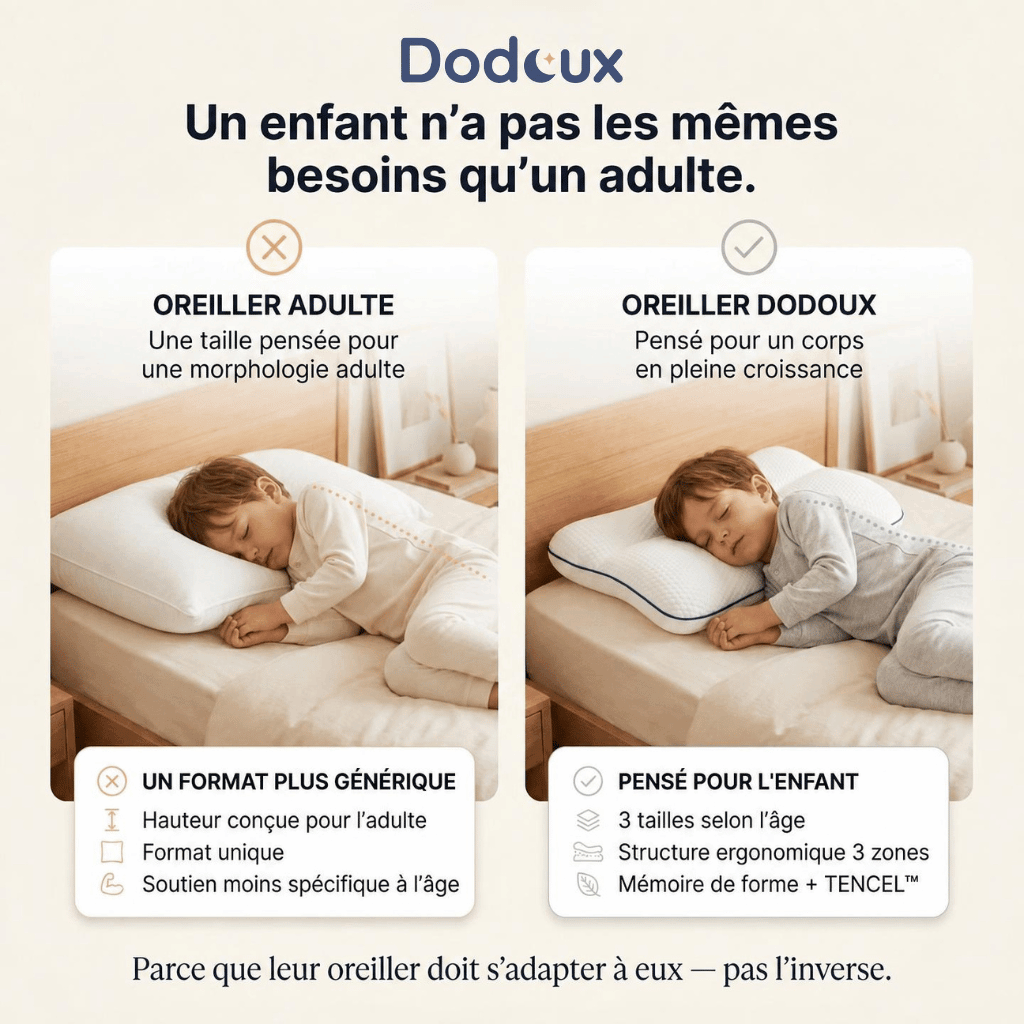 L'Oreiller Dodoux - oreiller ergonomique enfant