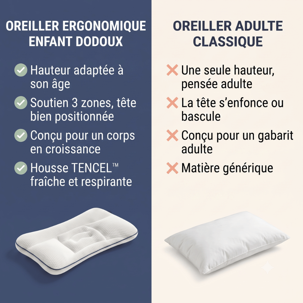L'Oreiller Dodoux - oreiller ergonomique enfant